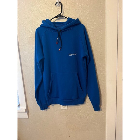 C'est Normal Other - C'Est Normal Blue Kangaroo Pocket Hoodie Mens Size Small